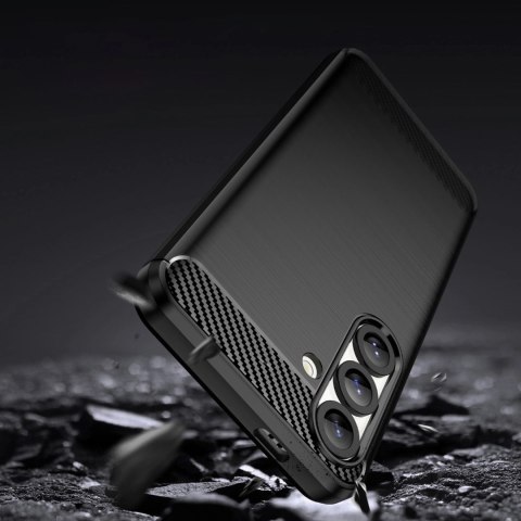 Etui Carbon Case elastyczne silikonowe na Samsung Galaxy M16 5G - czarne