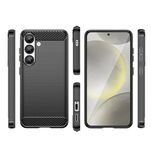 Etui Carbon Case elastyczne silikonowe na Xiaomi Redmi Note 14 5G - czarne