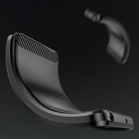 Etui Carbon Case elastyczne silikonowe na Xiaomi Redmi Note 14 5G - czarne
