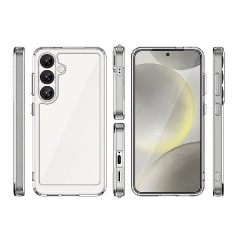 Etui Outer Space Case z żelową ramką na Samsung Galaxy M06 5G - przezroczyste