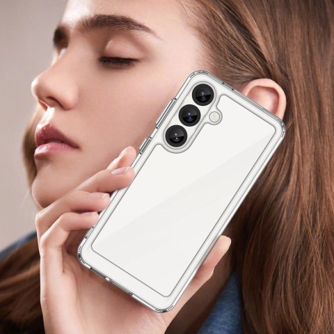 Etui Outer Space Case z żelową ramką na Xiaomi Poco F7 Pro - przezroczyste