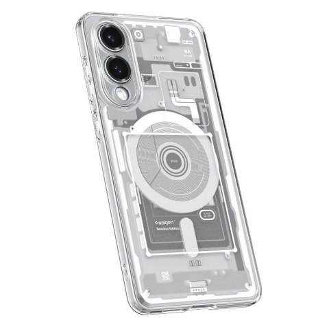 Etui Spigen Ultra Hybrid Mag z MagSafe na Samsung Galaxy S25 Edge z nadrukiem - białe