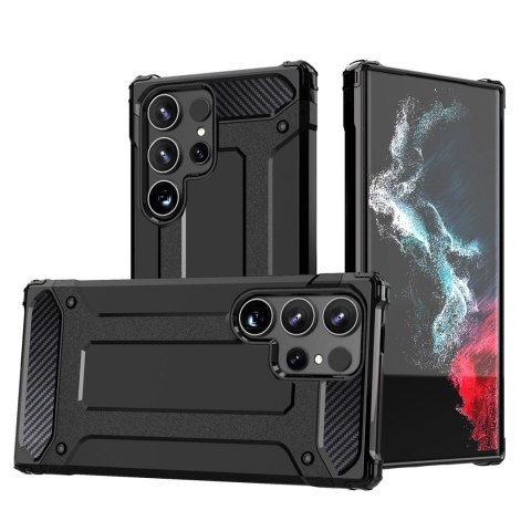 Pancerne hybrydowe etui Hybrid Armor pokrowiec na Xiaomi Redmi Note 14 5G - czarne