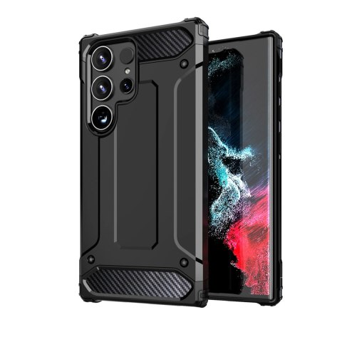 Pancerne hybrydowe etui Hybrid Armor pokrowiec na Xiaomi Redmi Note 14 5G - czarne