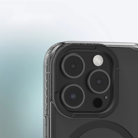 Etui silikonowe AMAZINGTHING Titan Pro Mag Case z pierścieniem magnetycznym do iPhone 16 Pro Max - czarne