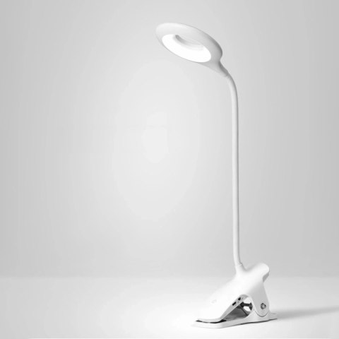Mini lampka Wozinsky bezprzewodowa lampka LED do czytania z klipsem + kabel USB-C - biała