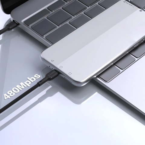 Kabel Dudao L9C 65W USB-C - USB-C 1m - czarny