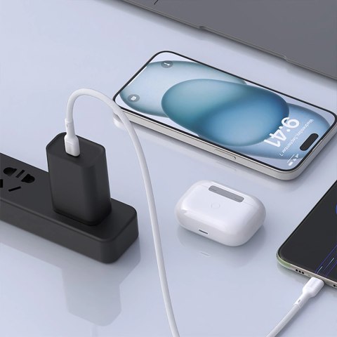 Kabel Dudao L9C 65W USB-C - USB-C 2m - biały