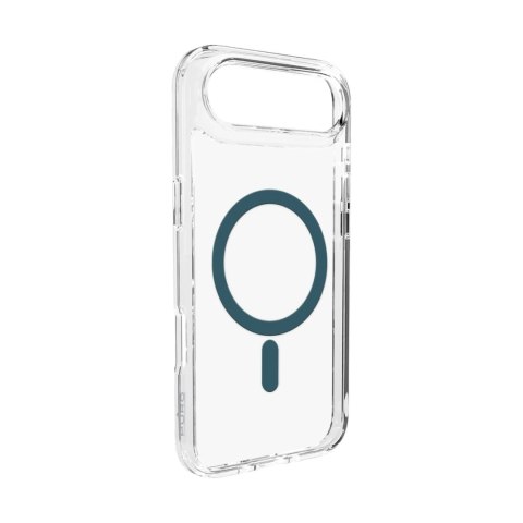 Etui Puro Lite Mag TPU+PC kompatybilne z MagSafe na iPhone 17 Air - przezroczyste z turkusowym pierścieniem