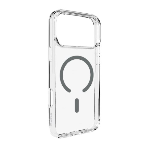Etui Puro Lite Mag TPU+PC kompatybilne z MagSafe na iPhone 17 Pro Max - przezroczyste z szarym pierścieniem