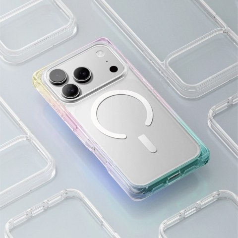 Etui AMAZINGTHING Omni na iPhone 17 Pro Max kompatybilne z MagSafe - przezroczyste-tęczowe