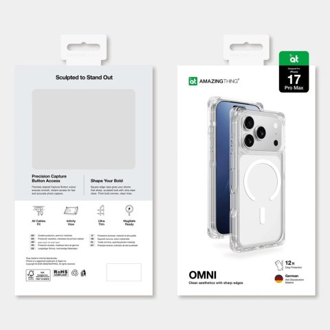 Etui AMAZINGTHING Omni na iPhone 17 Pro Max kompatybilne z MagSafe - przezroczyste