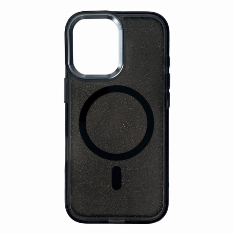 Etui brokatowe Glitter Case kompatybilne z MagSafe na iPhone 17 - czarne