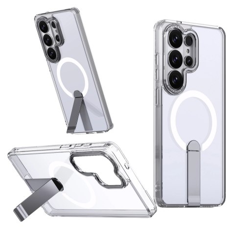 Etui Hybrid Armor X na Samsung Galaxy S26 Ultra z podstawką kompatybilne z MagSafe - przezroczyste