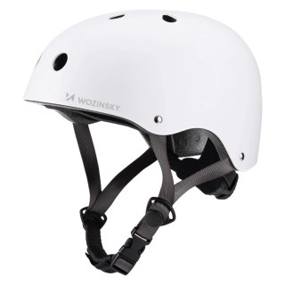 Kask rowerowy BMX/hulajnoga Wozinsky lekki 48-52 cm - biały