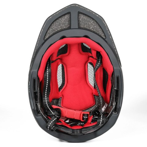 Kask rowerowy fullface dziecięcy Wozinsky z tylną lampką USB 52-56 cm - szary
