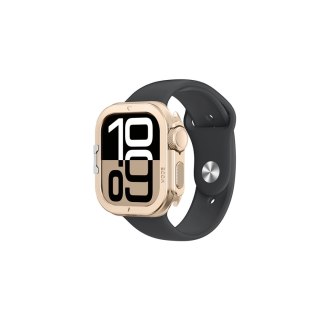 Etui metalowe AMAZINGTHING Titan Pro na Apple Watch 11 46mm aluminiowe - złote