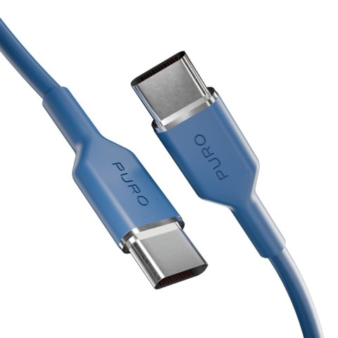 Kabel Puro Icon 60W USB-C - USB-C 1,5m - niebieski