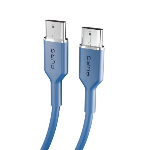 Kabel Puro Icon 60W USB-C - USB-C 1,5m - niebieski