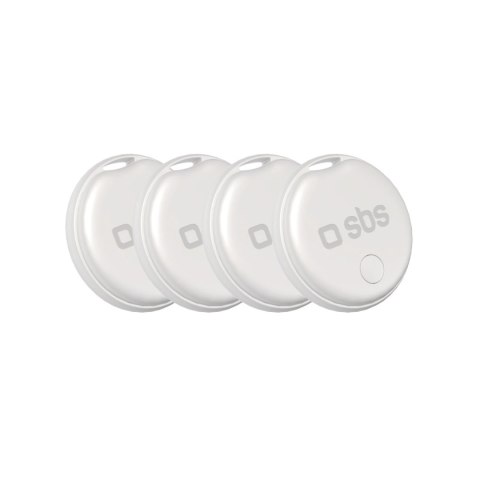 Lokalizator SBS Track My Circle kompatybilny z Apple Find My zestaw 4szt. - biały