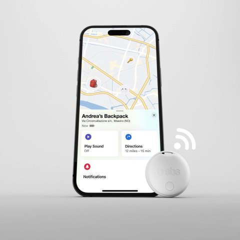 Lokalizator SBS Track My Circle kompatybilny z Apple Find My zestaw 4szt. - biały