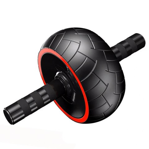 Kółko do ćwiczeń Wozinsky WKDC-17 do mięśni brzucha ab wheel z matą - czarne