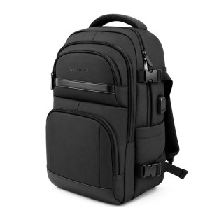 Plecak Wozinsky WPW-20L z kieszenią na laptopa do 15" podróżny 40x20x25 cm na bagaż podręczny - czarny