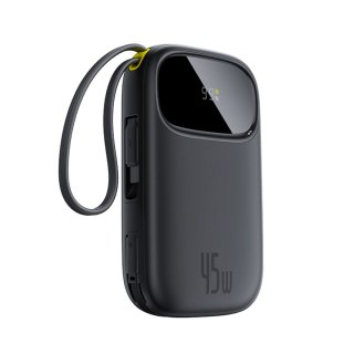Powerbank Baseus EnerFill FC31 QPow3 20000mAh 45W z wyświetlaczem z kablami USB-C i Lightning - czarny