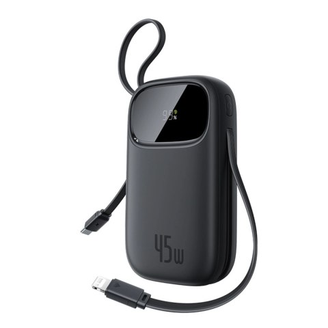 Powerbank Baseus EnerFill FC31 QPow3 20000mAh 45W z wyświetlaczem z kablami USB-C i Lightning - czarny