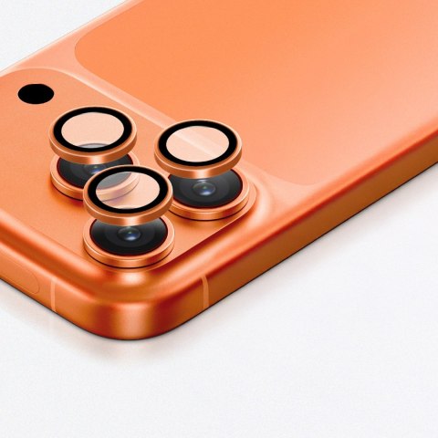 Szkło na aparat AMAZINGTHING Lens Glass na iPhone 17 Pro / Pro Max - z pomarańczową ramką