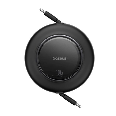 Kabel Baseus Free2Pull Mini 100W zwijany USB-C - USB-C 2m - czarny
