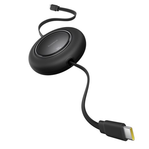 Kabel Baseus Free2Pull Mini 100W zwijany USB-C - USB-C 2m - czarny