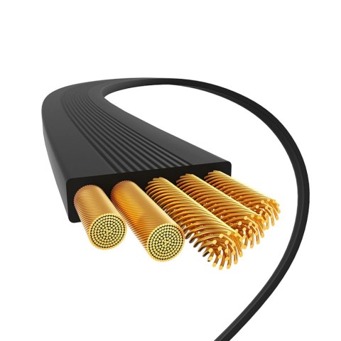 Kabel Baseus Free2Pull Mini 100W zwijany USB-C - USB-C 2m - czarny
