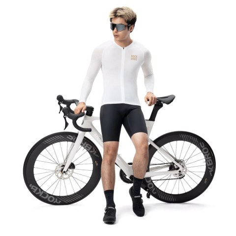 Koszulka rowerowa Rockbros YDCX008 Diamond z długim rękawem rozmiar XXL - biała
