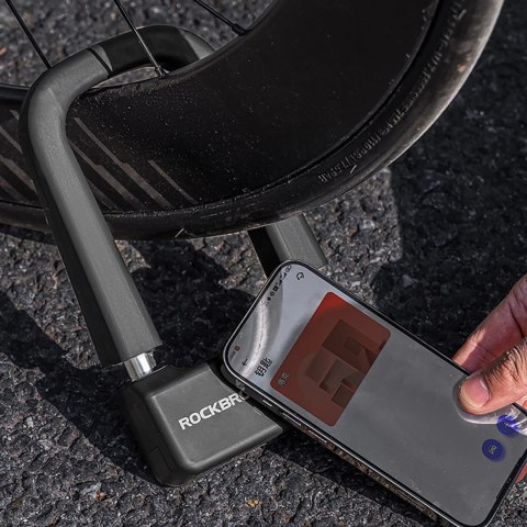 Zapięcie rowerowe Rockbros RBNS1 SMART z czytnikiem NFC - czarne