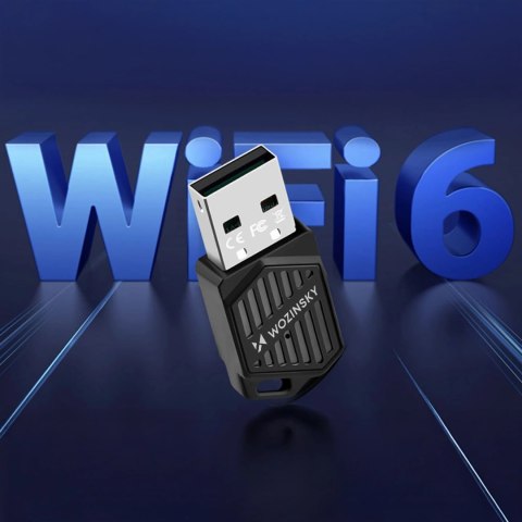 Adapter Wozinsky WAX-900 dwupasmowy USB Wi-Fi 6 z Bluetooth 5.4 - czarny