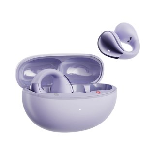 Słuchawki OWS QCY Crossky C30 z klipsem IPX4 Bluetooth 5.4 - fioletowe