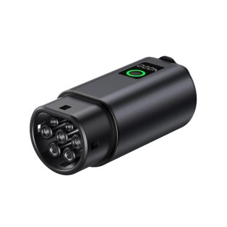 Adapter V2L Type 2 - Schuko 3500W z wyświetlaczem mocy i etui - czarny