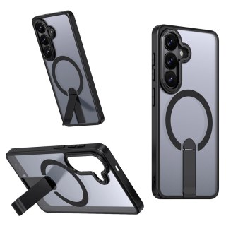 Etui Hybrid Armor X na Samsung Galaxy A57 z podstawką kompatybilne z MagSafe - czarne