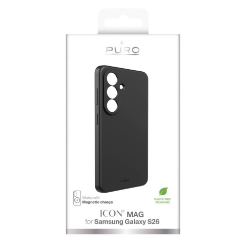 Etui silikonowe Puro ICON MAG ns Samsung Galaxy S26 kompatybilne z MagSafe - czarne