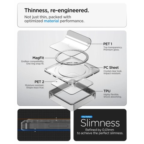 Etui Spigen Ultra Hybrid Mag MagSafe na Samsung Galaxy S26 - przezroczysto-czarne