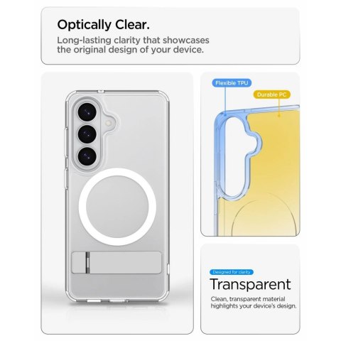 Etui Spigen Ultra Hybrid S Mag MagSafe na Samsung Galaxy S26+ - przezroczysto-białe