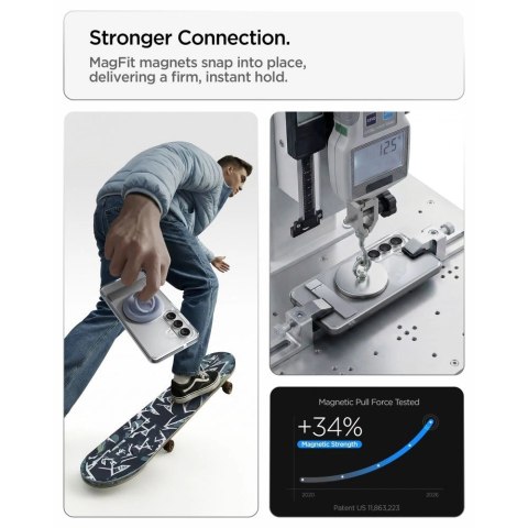Etui Spigen Ultra Hybrid S Mag MagSafe na Samsung Galaxy S26+ - przezroczysto-białe