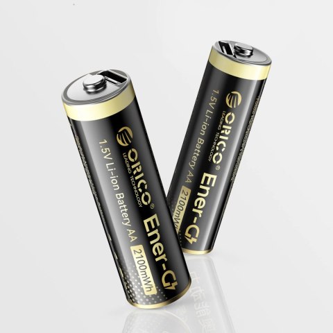 Bateria litowa Orico Ener-G EG5C 1,5 V 2100mWh akumulator AA USB-C z kablem ładującym 2 szt.