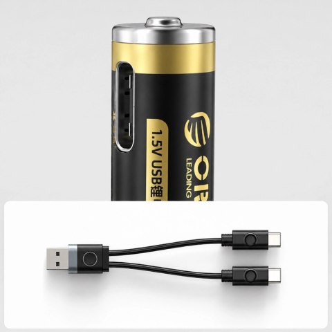 Bateria litowa Orico Ener-G EG7C AAA 1,5 V 500mWh akumulator USB-C z kablem ładującym 2 szt.