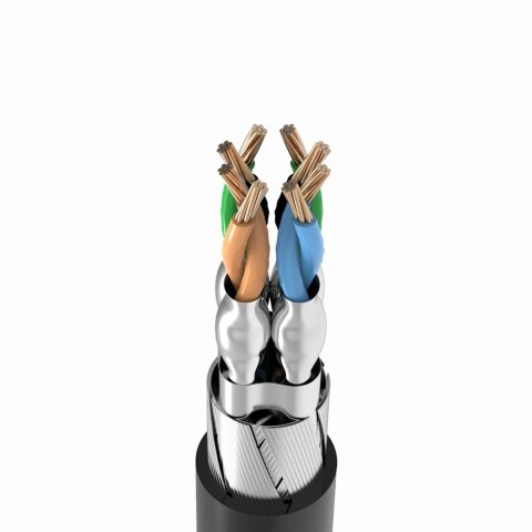 Kabel sieciowy Ethernet Orico PUG-C7 CAT7 10Gbps RJ45 internetowy LAN okrągły 5 m - czarny