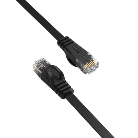 Kabel sieciowy Ethernet Orico PUG-C7B CAT7 10Gbps RJ45 internetowy LAN płaski 5 m - czarny