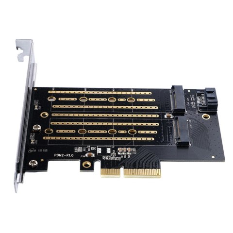 Karta rozszerzeń Orico PDM2 PCI-E 3.0 x4 do dysków M.2 NVMe i SATA - czarna