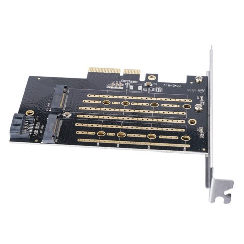 Karta rozszerzeń Orico PDM2 PCI-E 3.0 x4 do dysków M.2 NVMe i SATA - czarna