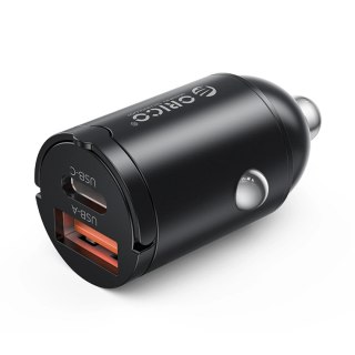 Ładowarka samochodowa Orico MiniRing 30W USB-A + USB-C - czarna
